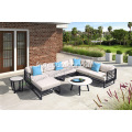 Ensemble de sofa sectionnel en aluminium de meubles de sofa de jardin